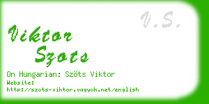 viktor szots business card